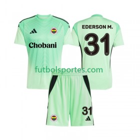 Camiseta Fenerbahce Ederson Moraes 31 Portero Niño Segunda Equipación 2025/2026